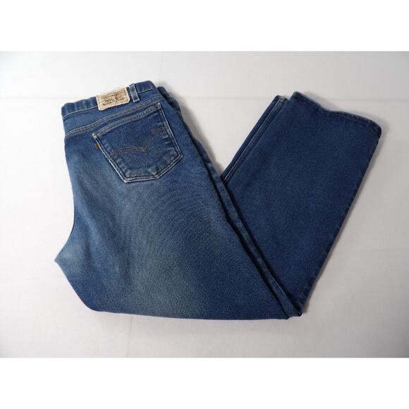 Vintage Levi Brown Tab 90s Jeans 40x32 Grandpa Straight Stretch 90s 1998 READ - Picture 2 of 16